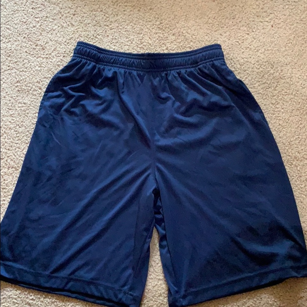 Blue athletic shorts